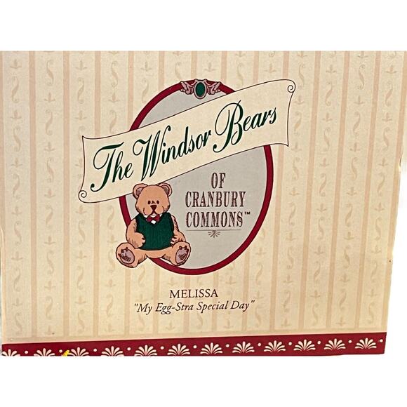 Windsor Bears My Egg Stra Special Day Figurine Easter Egg Painting Cranbury Comm - Picture 8 of 9